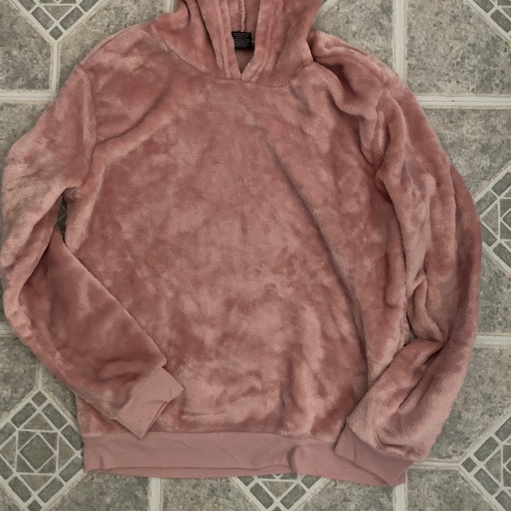 Pink Sherpa hoodie